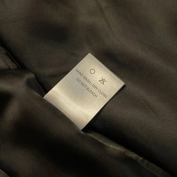 Chicwish Shawl Collar Black w/ White Grid Asymmetric Hem Wool Blend Coat Small - Picture 6 of 11